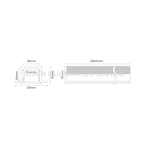 SIZE : 2500mm x 25mm x 13mm