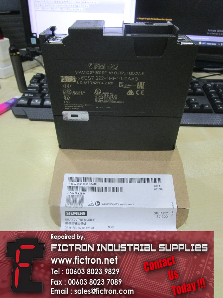 6ES7 322-1HH01-0AA0 6ES73221HH010AA0 SIEMENS PLC Relay Output Module Supply Repair Malaysia Singapore Indonesia USA Thailand