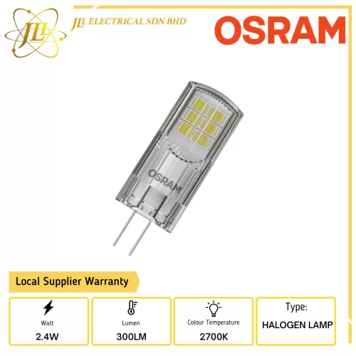 OSRAM LED 2.4W 2700K WARM WHITE HALOGEN LAMP