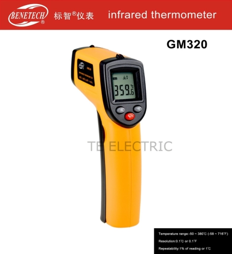 BENETECH GM320 INFRARED THERMOMETER TEMPERATURE RANGE-50 ~ 380℃ (-58~716) DIGITAL SCREEN