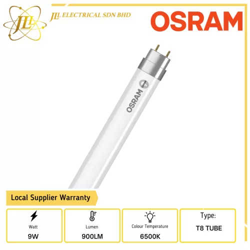 OSRAM ST8E-EM 9W 220-240V 900LM 6500K COOL DAYLIGHT LED T8 TUBE Kuala  Lumpur (KL), Selangor, Malaysia Supplier, Supply, Supplies, Distributor |  JLL Electrical Sdn Bhd
