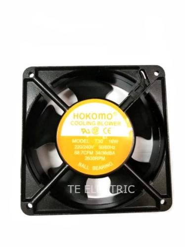 HOKOMO 240VAC VIDEO FAN 4 INCH 6 INCH (120 X 120 X 38mm)(150 X 150 X 51mm) BALL BEARING TYPE COOLING FAN TWO WIRES