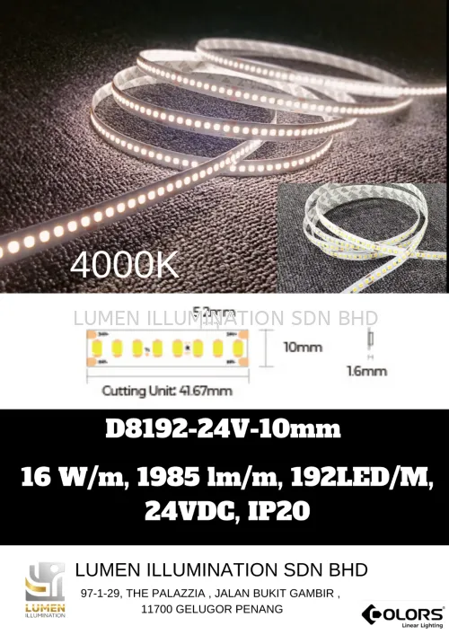 D8192-24V-10mm LED STRIP -24VDC IP20