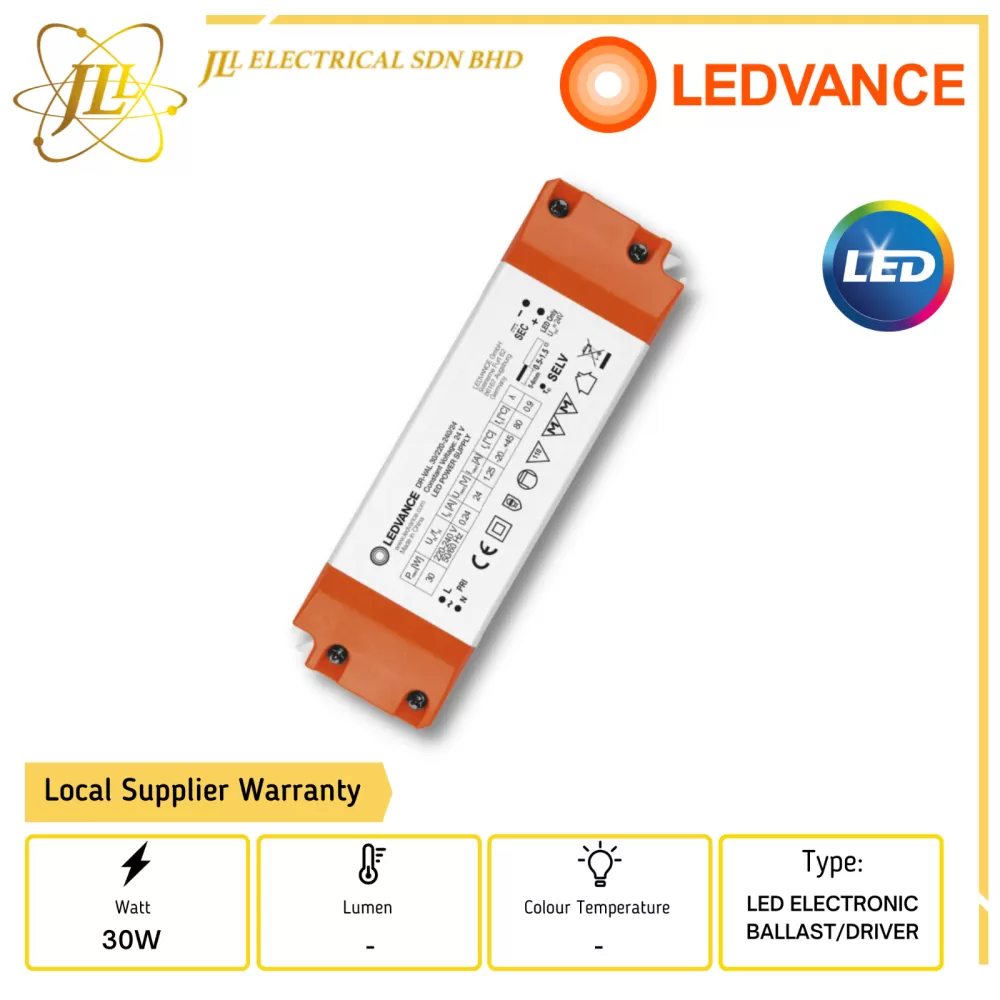 OSRAM LEDVANCE VAL 30W 220-240V 24 LED ELECTRONIC BALLAST/DRIVER Kuala  Lumpur (KL), Selangor, Malaysia Supplier, Supply, Supplies, Distributor |  JLL Electrical Sdn Bhd