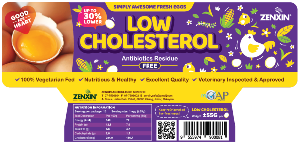 Low Cholesterol Simply Awesome Fresh Eggs Premium Egg Products Johor, Malaysia, Kluang Supplier, Suppliers, Supply, Supplies | Zenxin Agriculture Sdn. Bhd.