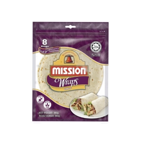 Mission Wraps Garlic 8x360g