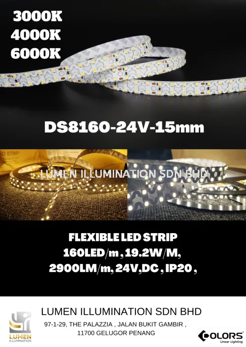 DS8160-24V-15mm LED STRIP - 24VDC IP20