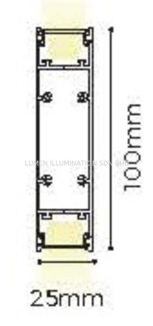 SIZE : 2400mm x 25mm x 100mm (Matt Flat Cover )