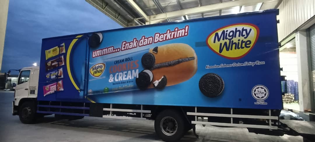 Mighty White Cookies & Cream Lorry Sticker
