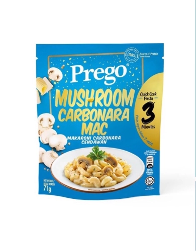 Prego Mushroom Carbonara Mac Quick Cook Pasta (3min) 71g