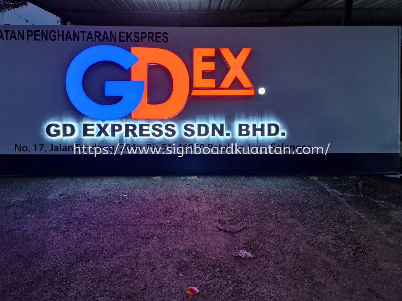 GDEX OUTDOOR 3D LED FRONTLIT & BACKLIT SIGNAGE SIGNBOARD AT GAMBANG