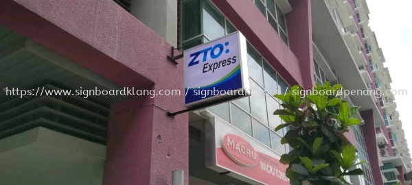 zto express double side lightbox signage signboard at petaling jaya  Kotak Lampu Selangor, Malaysia, Kuala Lumpur (KL) Pembuat, Pebekal, Pemasangan | Great Sign Advertising (M) Sdn Bhd