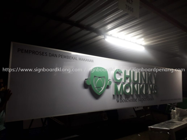 chunky monkeys 3d box up led frontlit lettering logo signage signboard at Kuala lumpur 3D LED Signage Kuala Lumpur (KL), Malaysia Pembinaan, Pasang, Pembekal | Great Sign Advertising (M) Sdn Bhd