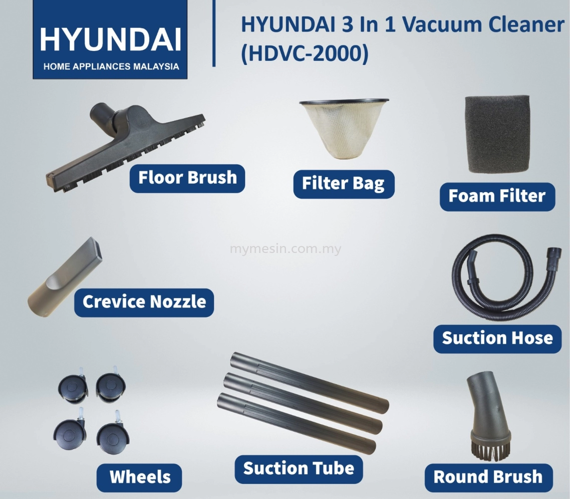 HYUNDAI HDVC-2000 20L Vacuum Cleaner 3 In 1 [Code: 10160]