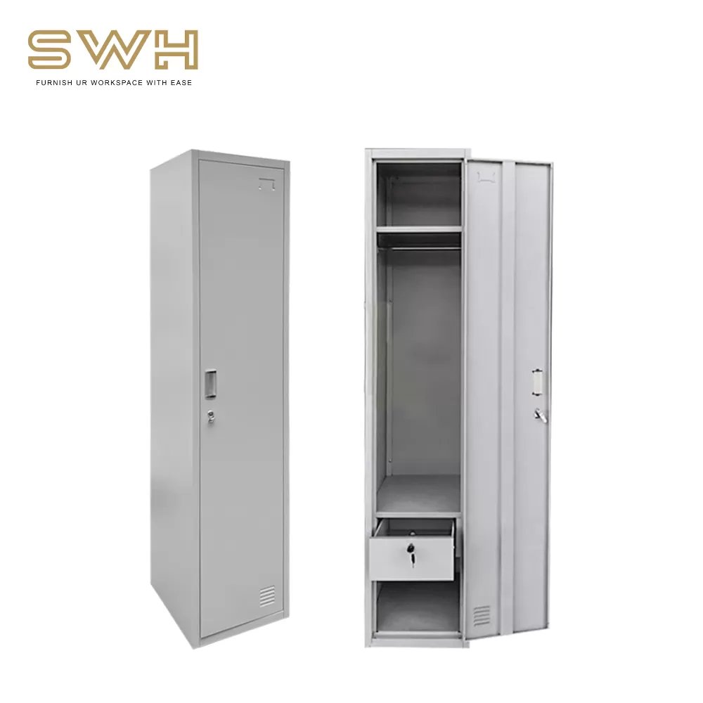 1 Compartment Metal Locker With Lock Drawer | Pembekal Perabot Asrama