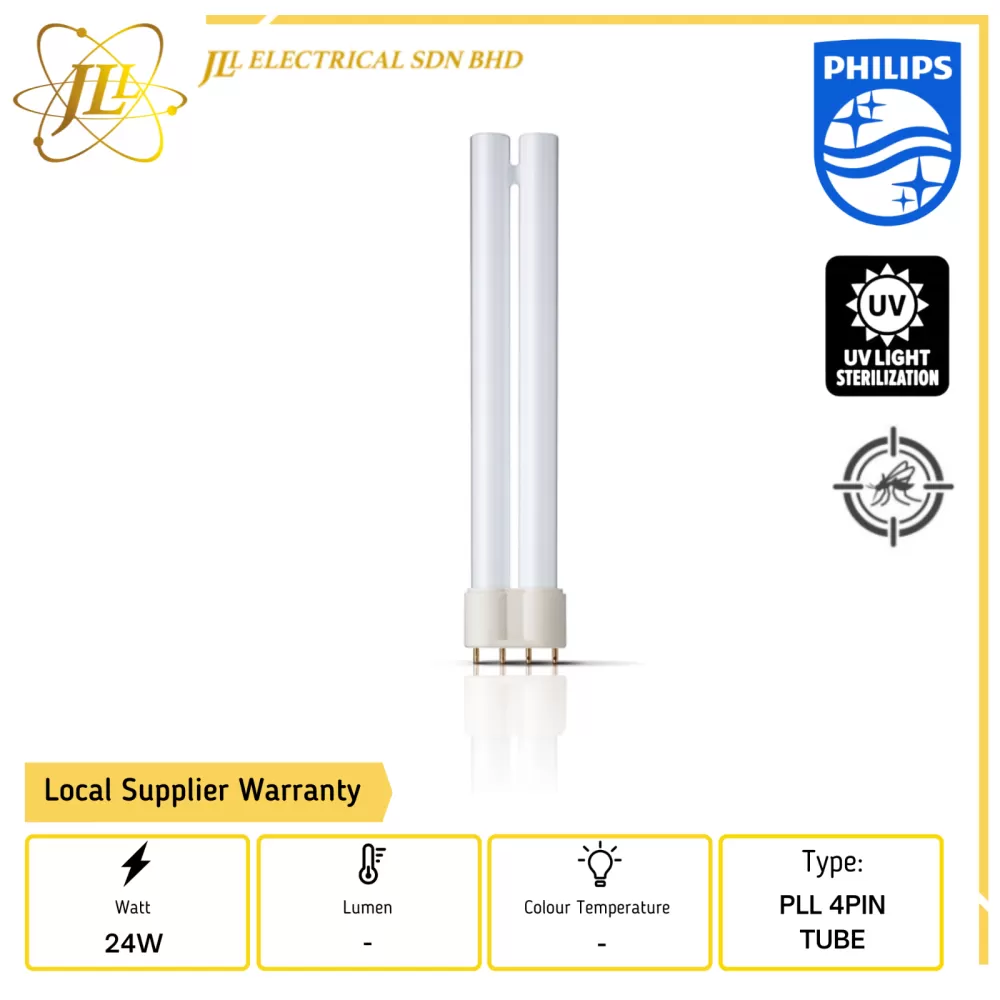 PHILIPS PLL 24W/10 4PIN 2G11 PLL INSECT TRAP UVA TUBE