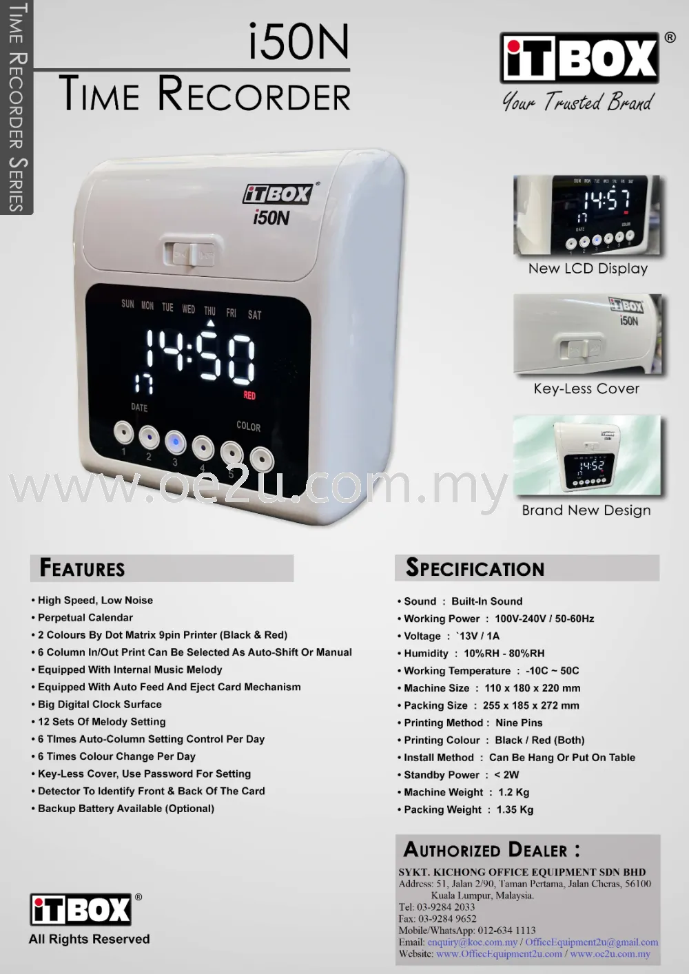 iTBOX i50N Electronic Time Recorder