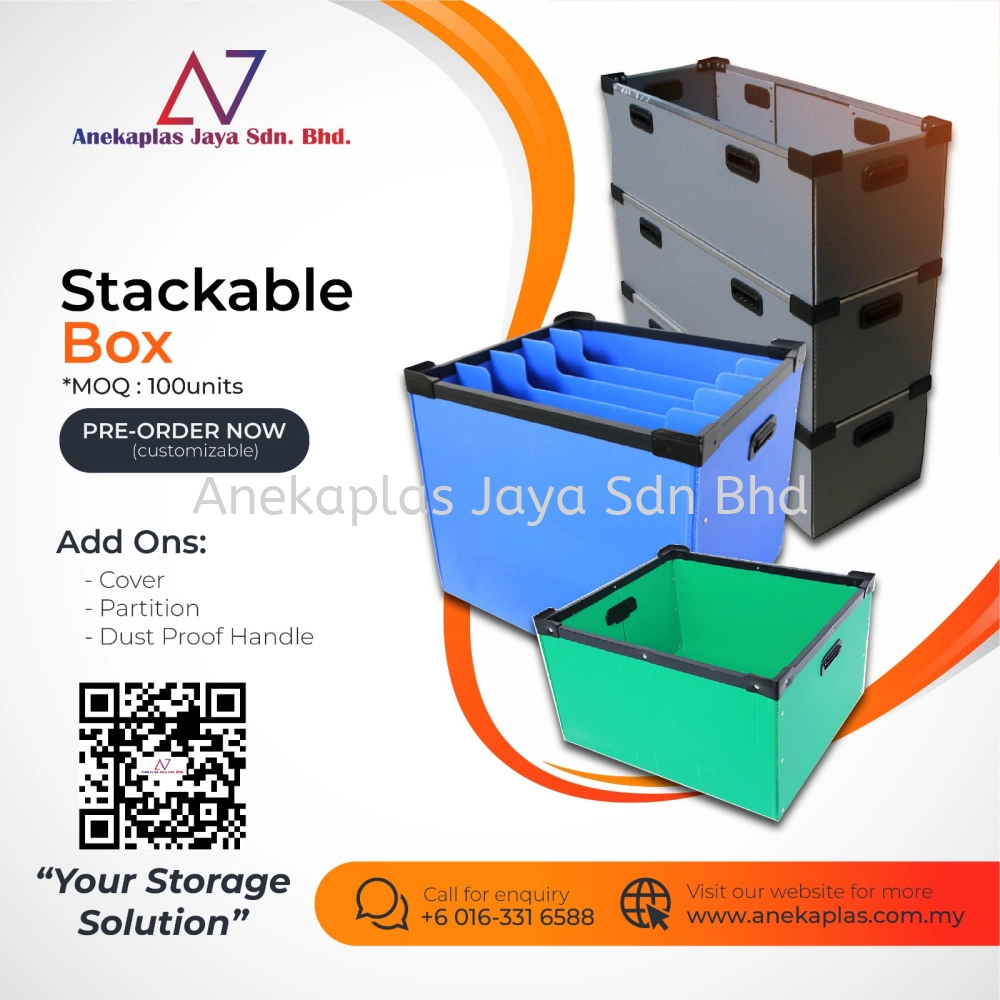 PP Hollow Corrugated Stackable Box 