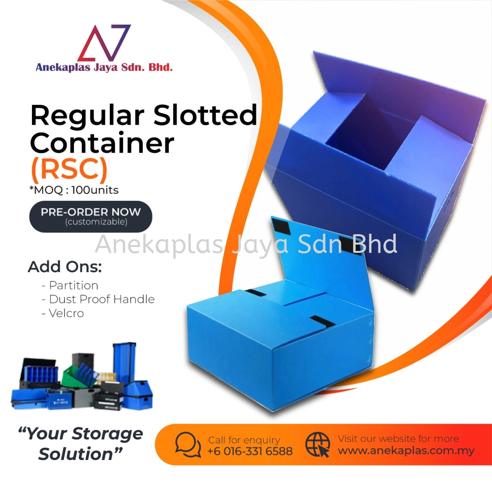 PP Hollow Corrugated Regular Slotted Container (RSC)