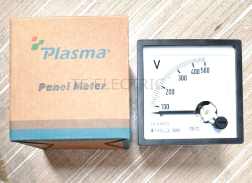 PLASMA OB72 10A AC AMMETER 72mm X 72mm PANEL METER