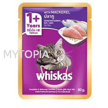 WHISKAS POUCH MACKEREL 80G WHISKAS  CAT FOOD Perak, Malaysia, Selangor, Kuala Lumpur (KL), Ipoh, Batu Gajah Supplier, Suppliers, Supply, Supplies | MYTOPIA PETCARE SDN. BHD.