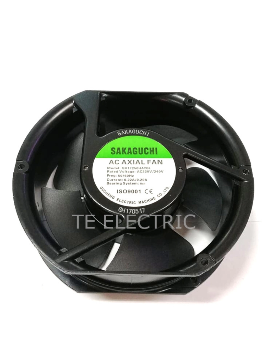 SAKAGUCHI 6" 6 X 6 INCH 240VAC VIDEO FAN BALL BEARING ROUND TYPE 150MM X 150MM X 51MM VENTILATION AXIAL COOLING FAN