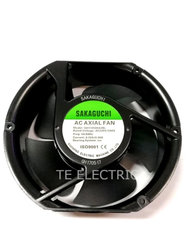 SAKAGUCHI 6" 6 X 6 INCH 240VAC VIDEO FAN BALL BEARING ROUND TYPE 150MM X 150MM X 51MM VENTILATION AXIAL COOLING FAN