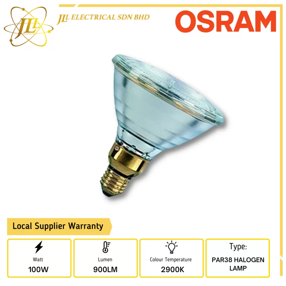 OSRAM 64839 100W 240V 900LM PAR38 2900K HALOPAR ALU FL HALOGEN LAMP Kuala  Lumpur (KL), Selangor, Malaysia Supplier, Supply, Supplies, Distributor