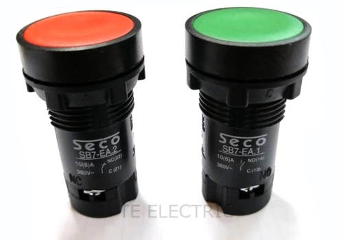 SECO 22MM SB7 RED /GREEN PUSH BUTTON