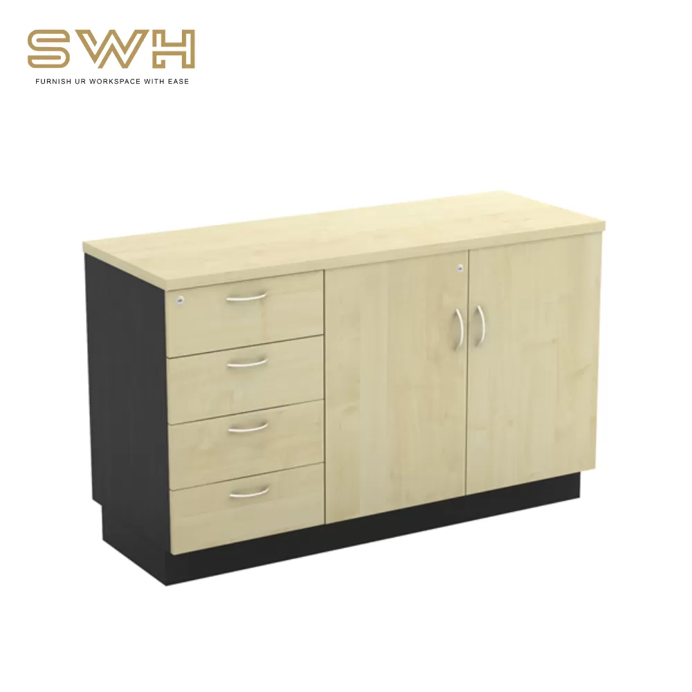 Low Cabinet + Fixed Pedestal 4 Drawer | Office Furniture Penang