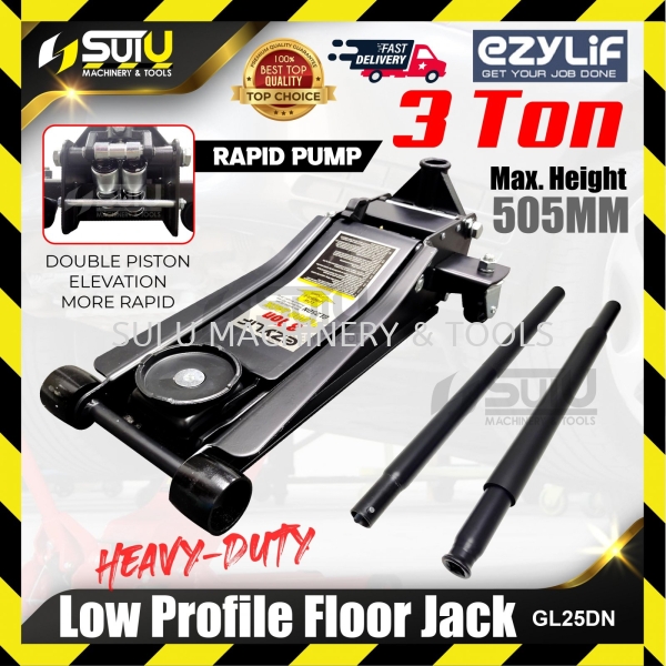 EZYLIF GL25DN / G25DN 3Ton / 3 Ton Heavy Duty Low Profile Floor Jack Jack & Lifting Car Workshop Equipment Kuala Lumpur (KL), Malaysia, Selangor, Setapak Supplier, Suppliers, Supply, Supplies | Sui U Machinery & Tools (M) Sdn Bhd