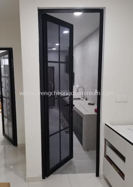 Aluminium Swing Door With Lattice Design  Lattice Window & Door (Petak) Selangor, Malaysia, Kuala Lumpur (KL), Sungai Buloh Supplier, Suppliers, Supply, Supplies | Weng Cheong Glass Trading Sdn Bhd