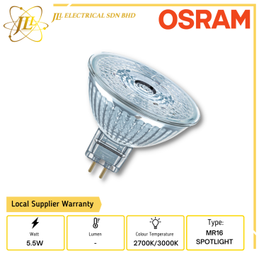 OSRAM LED 5.5W 12V MR16 SPOTLIGHT [2700K/3000K]