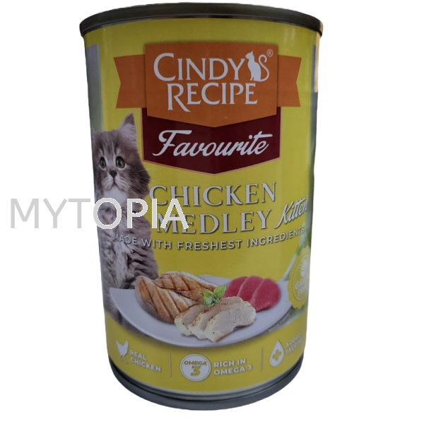 CINDYS RECIPE KITTEN FAVOURITE CHICKEN MEDLEY 400G CINDY'S RECIPE  CAT FOOD Perak, Malaysia, Selangor, Kuala Lumpur (KL), Ipoh, Batu Gajah Supplier, Suppliers, Supply, Supplies | MYTOPIA PETCARE SDN. BHD.