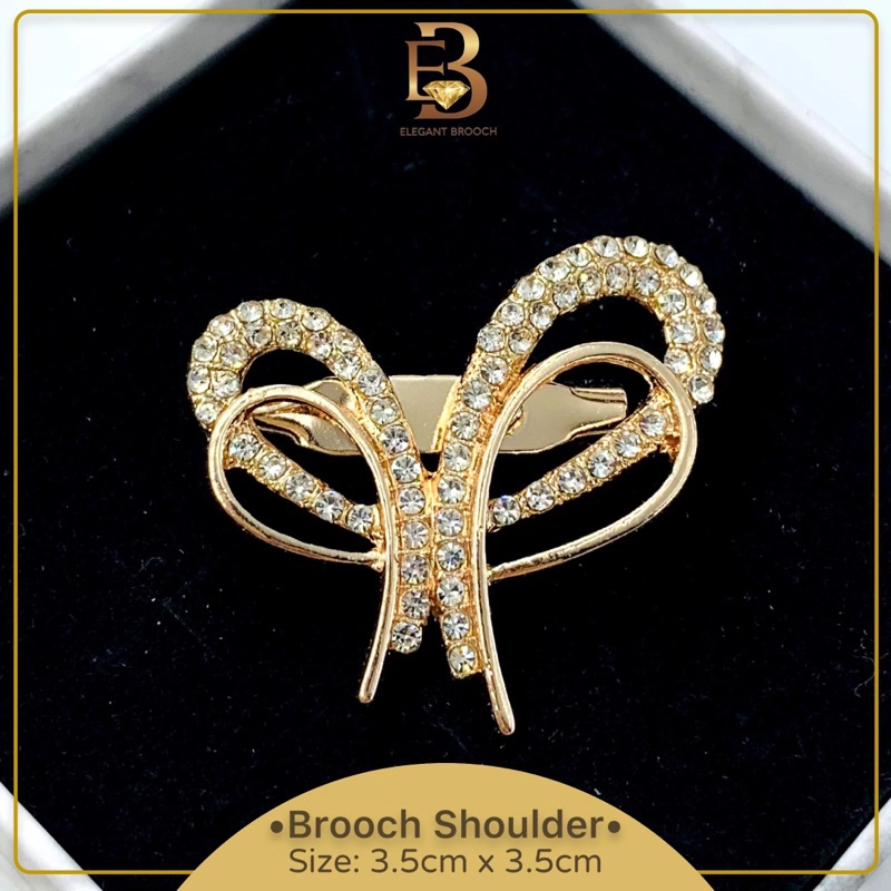 Elegant Brooch 2pcs [FREE BOX] Kerongsang Bahu Pin Tudung Hijab Sepasang Brooch shoulder Korea B3187