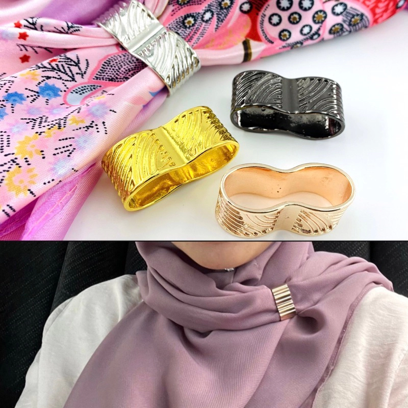 Elegant Brooch Stylish Hijab Brooch Ring Tudung Bawal Kerongsang Tudung R3180