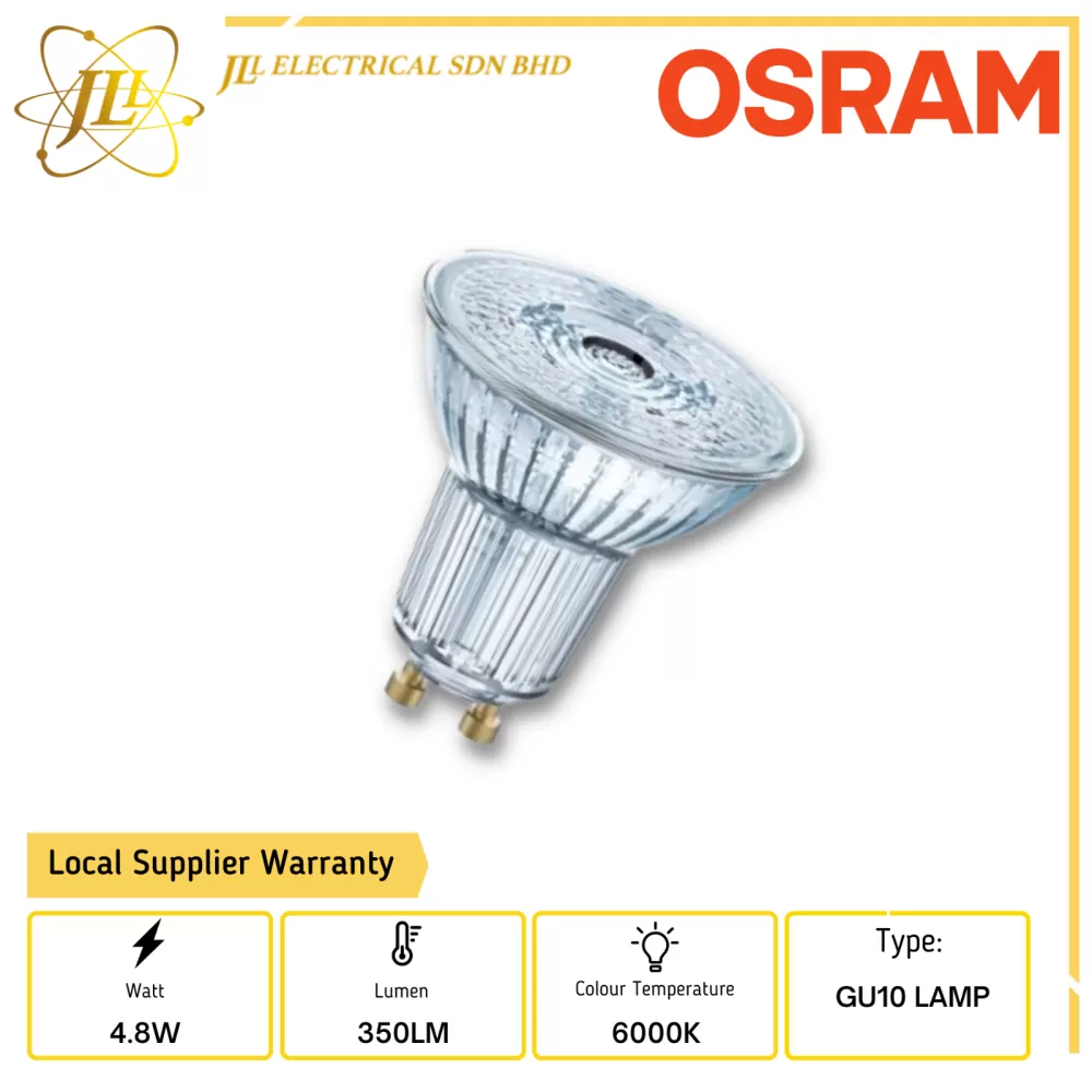 OSRAM LED SUPERSTAR PAR16 4.8W 6500K GU10 LED LAMP Kuala Lumpur (KL),  Selangor, Malaysia Supplier, Supply, Supplies, Distributor | JLL Electrical  Sdn Bhd