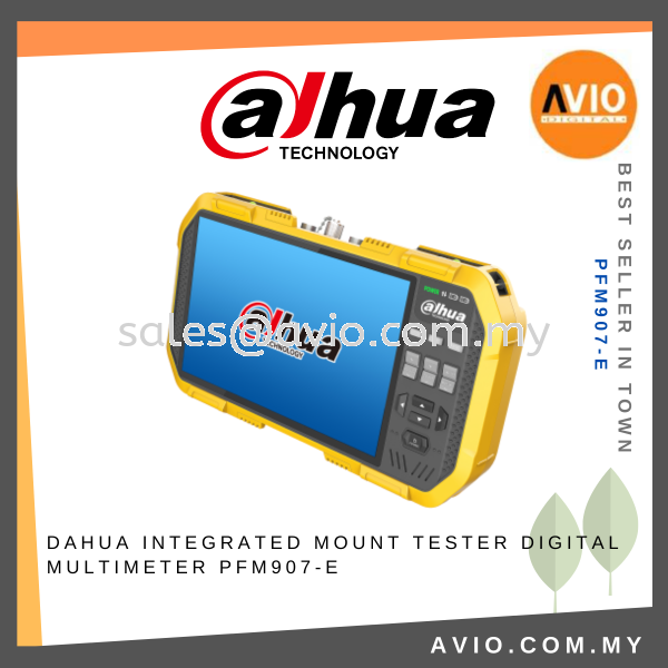 Dahua CCTV Integrated Mount Tester Supports CVI AHD TVI CVBS Onvif IP Configuration POE Audio RS485 Cable Test PFM907-E ACCESSORIES DAHUA Johor Bahru (JB), Kempas, Johor Jaya Supplier, Suppliers, Supply, Supplies | Avio Digital