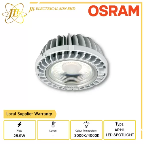 OSRAM PREVALED PL-CN111 2800 24D G1 25.9W AR111 LED SPOTLIGHT [3000K/4000K]  OSRAM Kuala Lumpur (KL), Selangor, Malaysia Supplier, Supply, Supplies,  Distributor | JLL Electrical Sdn Bhd
