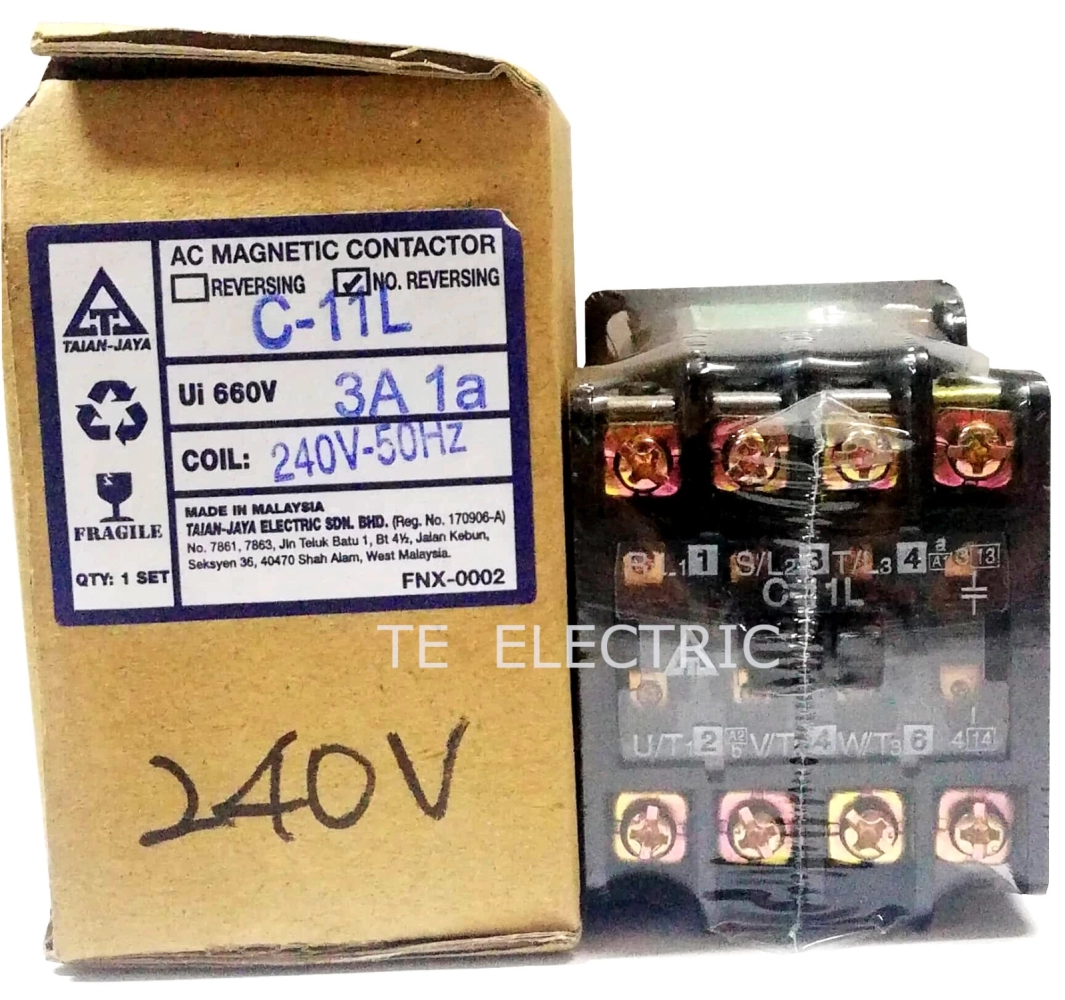 TAIAN JAYA C-11L CONTACTOR TAIAN 20A 240V CONTACTOR TAIAN C SERIES CONTACTOR (SIRIM APPROVED)