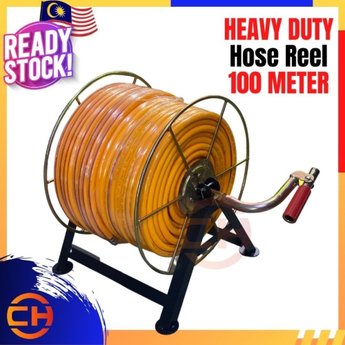 Heavy Duty Hose Reel With 100meter Pipe Roller Fit 100M 8.5MM