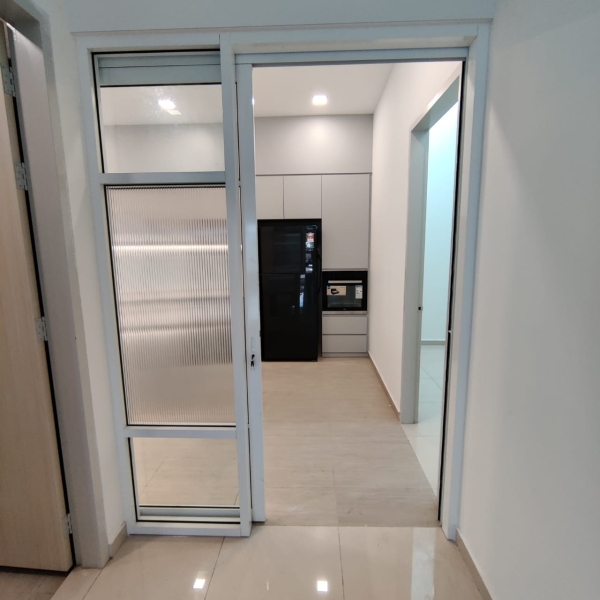 Hanging Door Aluminium Hanging Door JB, Johor Bahru, Malaysia Aluminium Fabrication, Glass Partition | METALIFE