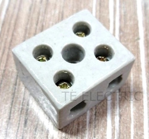 30A 2 WAY CERAMIC PORCELAIN CONNECTOR NON FUSED TERMINAL BLOCK