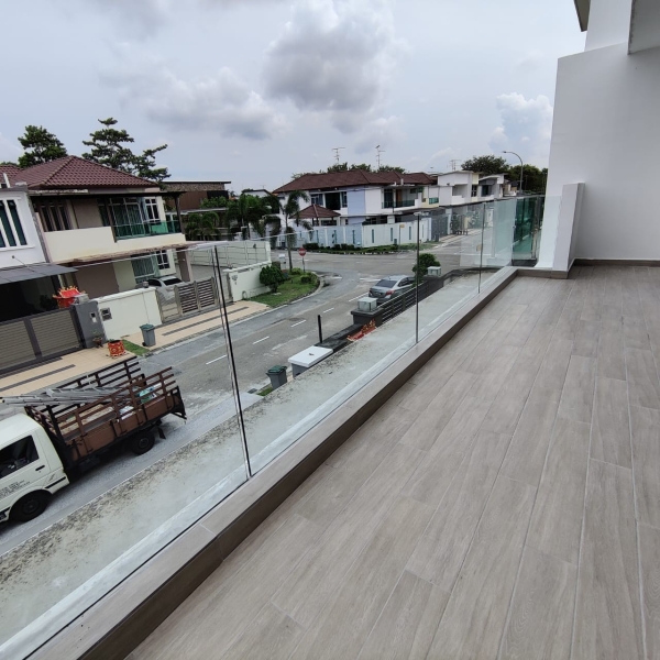 Fence Glass Balcony Fence Glass JB, Johor Bahru, Malaysia Aluminium Fabrication, Glass Partition | METALIFE