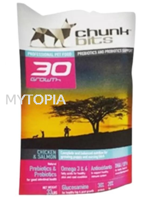 CHUNKBITS PUPPY *GROWTH30 CHICKEN & SALMON 4KG