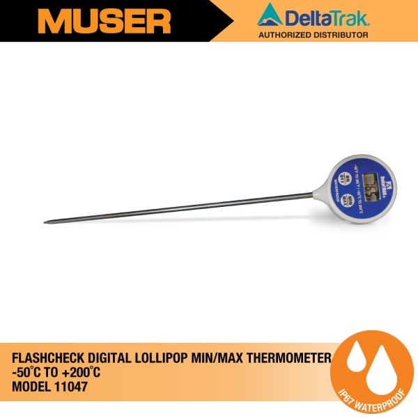 11047 FlashCheck Digital Lollipop Min/Max Thermometer | DeltaTrak by Muser Probe Thermometers Thermometers DeltaTrak Kuala Lumpur (KL), Malaysia, Selangor, Sunway Velocity Supplier, Suppliers, Supply, Supplies | Muser Apac Sdn Bhd