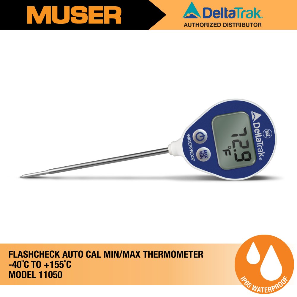11050 FlashCheck Waterproof Lollipop Min/Max Thermometer | DeltaTrak by Muser