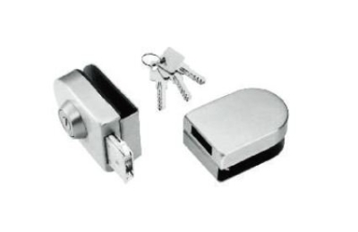 Single Glass Door Lock With Keeper