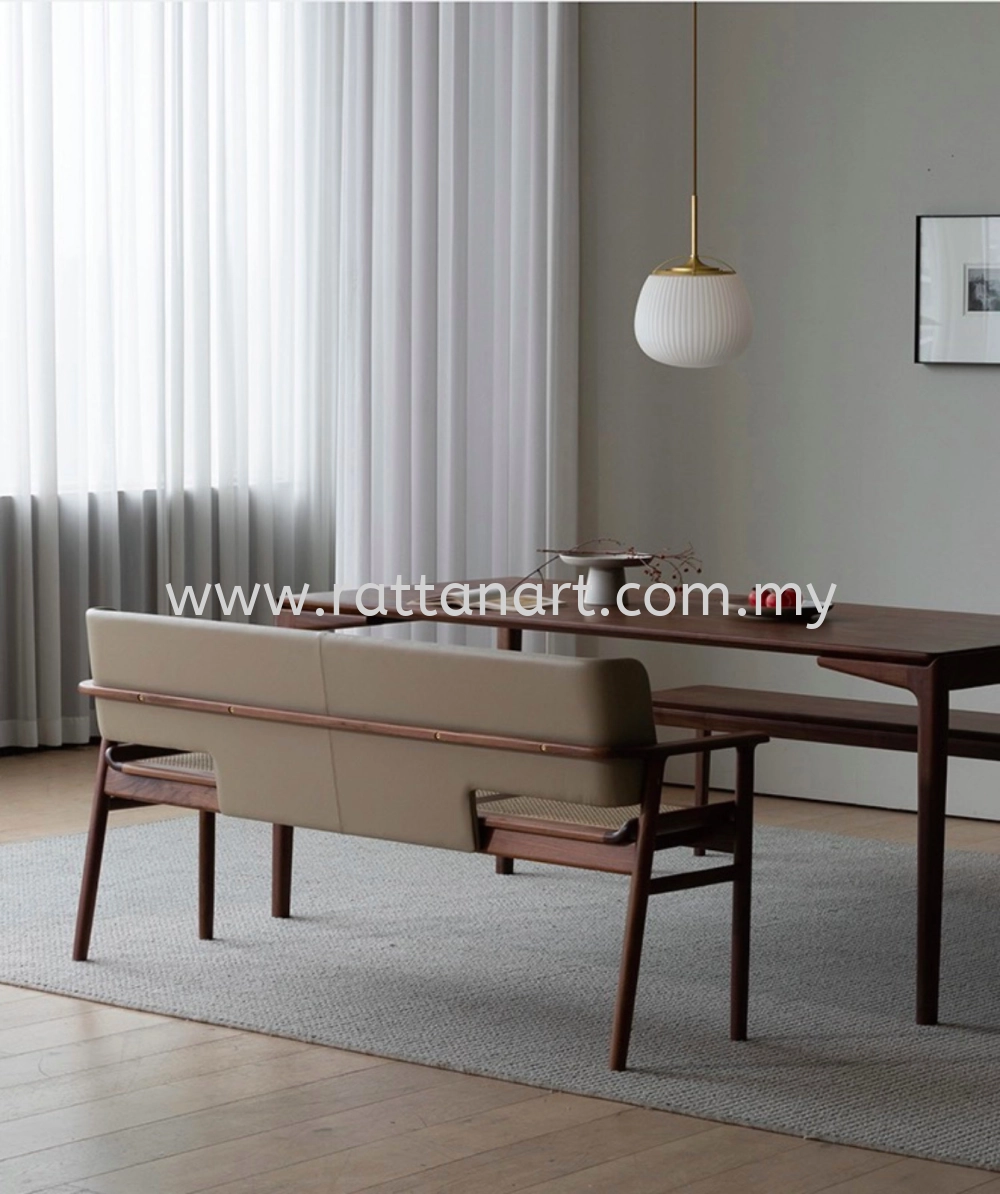 RATTAN BENCH WITH LEATHER RATTAN FURNITURE Bench Malaysia, Kuala Lumpur ...