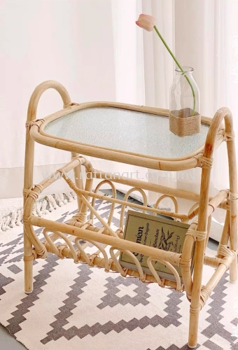 RATTAN SIDE TABLE